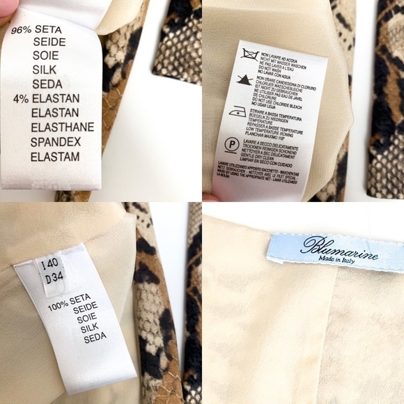 Blumarine Stunning Snakeskin Silk Embellished Top S - Picture 5 of 9